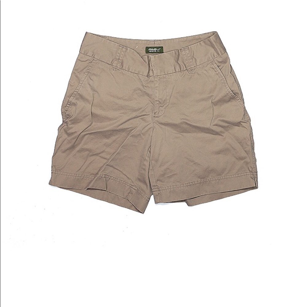 Eddie Bauer Flat Front Mercer Fit Light Brown Shorts